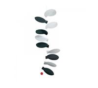 Flensted Mobiles Mobile suspendu Turning Leaves Blanc/noir 32" Carton de haute qualité