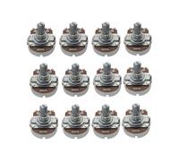 FLEOR 12 pièces pleine taille A250K B250K potentiomètre guitare tonalité contrôle du Volume Pots Dia24mm L18mm Long arbre fendu moleté (lot de 6A6B)