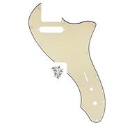 FLEOR 12 trous de vis TL Thinline Pickguard Re-Issue Style plaque à gratter s'adapte à l'original TL TE Thinline 69 RI USA, crème 3 plis