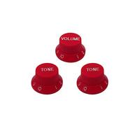 FLEOR 2T1V boutons de commande de guitare ST 2 tons 1 volume lettre blanche pour pièces de guitare électrique Fender, rouge