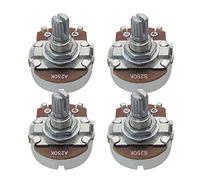 FLEOR 4 pièces pleine taille A250K B250K potentiomètre guitare tonalité Volume contrôle Pots avec baïonnette L15mm court moleté arbre fendu