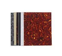 FLEOR 6PCS Color Set Feuille vierge Pickguard pour guitare acoustique, 7.87 x 6.89 pouces (20 x 17cm), noir et transparent et blanc perle et noir perle et rouge tortue et marron écaille de tortue