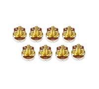 FLEOR 8 pièces pleine grandeur A250K Potentiomètre conique audio Pots de contrôle du Volume de tonalité de guitare L18mm, arbre fendu Long en cuivre plaqué or