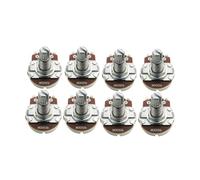 FLEOR 8 pièces pleine taille A500K B500K potentiomètre guitare tonalité contrôle du Volume Pots Dia24mm L18mm Long arbre fendu moleté (lot de 4A4B)