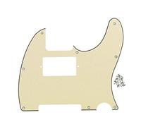 FLEOR 8 trous Humbucking TL Pickguard pour guitare américaine/mexicaine Standard TL TE de Style moderne, vis de montage incluses, crème 3 plis
