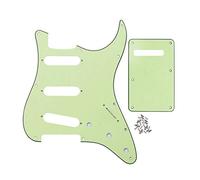 FLEOR 8 trous ST Pickguard SSS Style Scratchplate et couvercle de cavité Tremolo et vis de montage pour guitare ST Vintage, 3 plis vert menthe