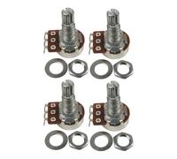 FLEOR A250K Mini Potentiomètre Audio Taper Pots avec baïonnette L18mm Short Split Shaft pour Guitare Basse Electrique Contrôle Tonalité Volume Pièces, Pack de 4PCS