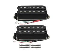 FLEOR Alnico 2 Micro Humbucker HBA2 Ensemble de micros pour guitare électrique Humbucker cou et chevalet, noir
