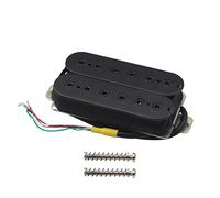FLEOR Alnico 5 Double Coil Pickup Bridge Guitar Humbucker Micros Réglable Hexagonal Vis Polonais Pièces pour Guitare Électrique, Noir