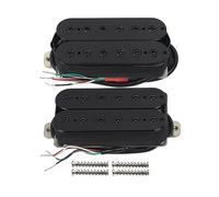FLEOR Alnico 5 Ensemble de micros pour guitare électrique et micros pour pont 15-16K Micros Humbucker à double bobinage noirs