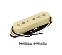 FLEOR Alnico 5 Micro ST Micro simple bobinage Micro manche de guitare pôle plat pour guitare électrique ST SQ, crème