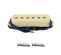 FLEOR Alnico 5 Micro ST Micro simple bobinage Poteau plat pour micro central de guitare pour guitare électrique ST SQ, crème