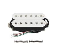 FLEOR Alnico 5 Micros Humbucker Overwound Open Style micros chevalet pour guitare électrique, blanc