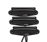 FLEOR Alnico 5 Rail chaud Humbucker Micro à simple bobinage Jeu de micros manche + milieu + chevalet, noir