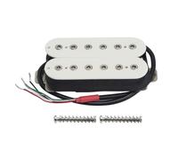 FLEOR Alnico 5 Style ouvert surenroulé Micro Humbucker Micros à double bobinage Humbucker pour le manche pour guitare électrique-blanc