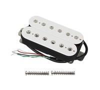 FLEOR Alnico 5 ton classique Micros Humbucker Micro chevalet 14-15k pour guitare électrique, blanc