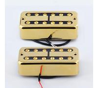 FLEOR Alnico Lot de 2 micros Humbucker manche 3-4K + chevalet 4-5K pour guitare de style FT, doré