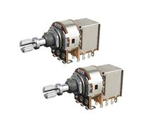 FLEOR B500K potentiomètre Push Pull pots coniques linéaires 15mm arbre fendu court pour pièces de commutateur de commande de guitare électrique paquet de 2
