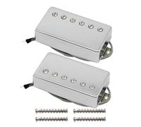 FLEOR Ensemble de micros Humbucker pour guitare Alnico5 Micros chevalet et manche chromés compatibles avec les parties de guitare de style LP