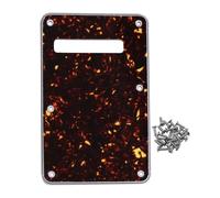 FLEOR Guitare Plaque Arrière ST 6 Trous Tremolo Cavity Cover pour Style Moderne ST Guitare Électrique Pièces De Rechange avec Vis, 4Ply Brown Tortoise Shell