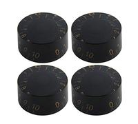 FLEOR Lot de 4 boutons de contrôle de vitesse pour guitare électrique Gibson LP et SG, noir