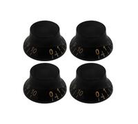 FLEOR Lot de 4 boutons de contrôle de volume et de vitesse pour LP et SG Accessoires Noir avec lettre dorée