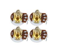 FLEOR Lot de 4 potentiomètres B500K pleine taille pour basse, contrôle de tonalité et de volume, L15 mm, axe court fendu plaqué or