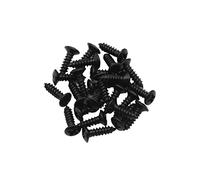 FLEOR Lot de 50 vis de montage pour plaque arrière de guitare basse Noir 3 x 12 mm