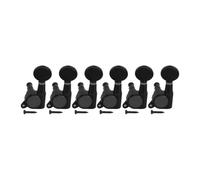 FLEOR Lot de chevilles de rechange pour guitare électrique et acoustique Noir 6 l