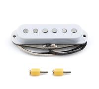 FLEOR Micro chevalet vintage Alnico 5 à bobine simple SSS pour guitare électrique ST, blanc