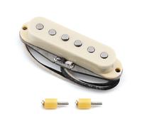 FLEOR Micro chevalet vintage Alnico 5 SSS à bobine unique pour guitare électrique ST Crème