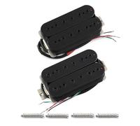 FLEOR Micro manche + chevalet double bobine Humbucker pour guitare électrique de remplacement - Noir