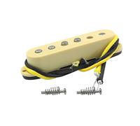 FLEOR Micro simple bobinage Alnico 5 Micros ST Micros Guitare Chevalet Staggered pour guitare électrique ST SQ, crème