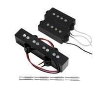 FLEOR Micros de basse PB de style ouvert et micros de pont JB Ensemble PJ Ensemble de micros P-J pour basse à 4 cordes ou remplacement de pièces de guitare basse similaires