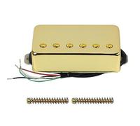 FLEOR Micros Humbucker à double bobinage Micros à pont à haut rendement Aimant en céramique 14~15k Compatible avec la guitare électrique de style LP pour pièces de rechange de guitare Or