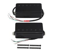 FLEOR Micros Humbucker Double Bobine Micros Cou et Chevalet Aimant Céramique Compatible avec Guitare Électrique Style LP pour Pièces de Guitare de Remplacement Noir