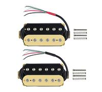 FLEOR Micros Humbucker pour guitare électrique en céramique à double bobine, micro chevalet et manche - Zèbre