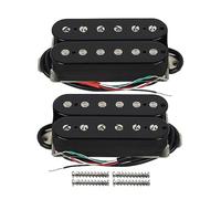 FLEOR Micros Humbucker pour guitare électrique Ensemble de micros à chevalet et à manche pour guitare à double bobinage - Noir