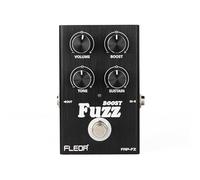 FLEOR Pédale Fuzz avec Boost, effets Fuzz de style vintage avec soutenue épaisse, pédale True Bypass pour guitare électrique et basse