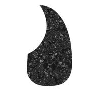 FLEOR Pickguard autocollant en celluloïd pour guitare acoustique en forme de virgule, noir perle