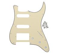 FLEOR Pickguard SSH à 11 trous avec vis de montage pour guitare américaine et mexicaine FD standard ST Crème 3 plis