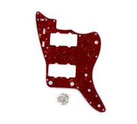 FLEOR Plaque de protection à 13 trous pour guitare American Made Vintage FD JM Style 65/60s, 4 plis écaille de tortue rouge