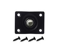 FLEOR Plaque Jack carrée Guitare Carré Courbé Avec vis pour guitare électrique basse Noir
