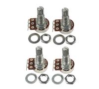FLEOR Pots de contrôle du volume de tonalité de guitare 4PCS Ensemble A250+B250 avec arbre fendu moleté de 18 mm de long pour guitare basse électrique ((ensemble de 2A2B)