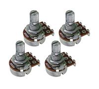 FLEOR Pots de contrôle du volume de tonalité de guitare 4PCS Ensemble A500+B500 avec baïonnette L15mm tige fendue courte pour guitare basse électrique ((ensemble de 2A2B)