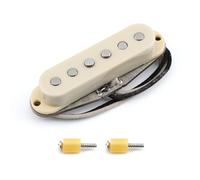 FLEOR Vintage Alnico 5 Micro central à bobine simple pour guitare électrique ST Crème