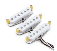 FLEOR Vintage Alnico 5 micros à bobine simple SSS pour guitare électrique ST Blanc