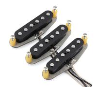 FLEOR Vintage Alnico 5 micros à bobine simple SSS pour guitare électrique ST Noir