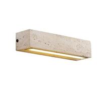 FLEPYHB Appliques murales d'intérieur LED, applique murale nordique moderne en pierre naturelle pour salle de bain, vanité, appliques en marbre, éclairage mural, lampe murale industrielle vintage po