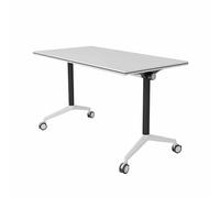 FLEPYHB Bureau De Conférence Pliable, Table De Formation Portable avec Roues Verrouillables, Table De Réunion Rabattable Compacte pour La Formation Au Bureau À Domicile Ou La Salle De Pause
